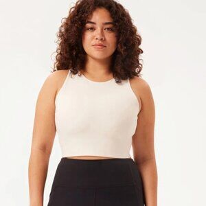 NWT Girlfriend Collective Dylan Tank Bra in Ivory, Size Small